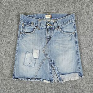 Levi's Retro Y2K A-Line Skirt Denim Light Wash Patchwork Womens Size 5 Act 30x19